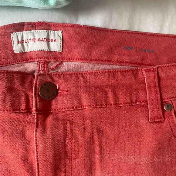 coral jean shorts - Picture 2 of 3